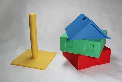 Stapeln Spielzeug Haus Kleinkind Formen Kinder Baby Spiele Spielzeuge 3d print model - Mito3D