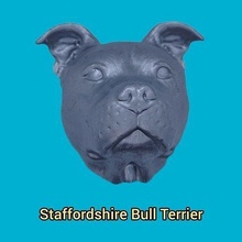 staffie - handle dog bull terrier bullterrier doghome home handles doorknobs knob animal nature mammal canine puppy house accessories 3d print model - Mito3D