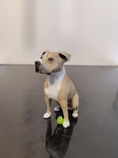 stafford terrier dog pet animal canine nature mammal 3d print art sculptures 3d print model - Mito3D