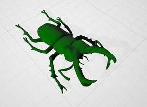 veado besouro 3d impressão modelo natureza ecologia animal invertebrado escaravelho jogos brinquedos 3d print model - Mito3D