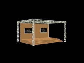 sahne 3d model ayarlamak mimari gökyüzü dekorasyon bina iç dış aile öz stadyum ışık tiyatro moda 3d print model - Mito3D
