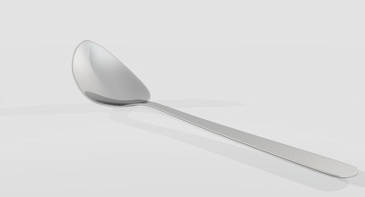stainless steel spoon food kitchen tea coffee house dining 3d print model - Mito3D