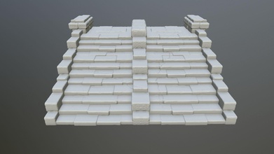 stair 1 print ladder steps stairway staircase stone architecture games toys game accessories 3d print model - Mito3D