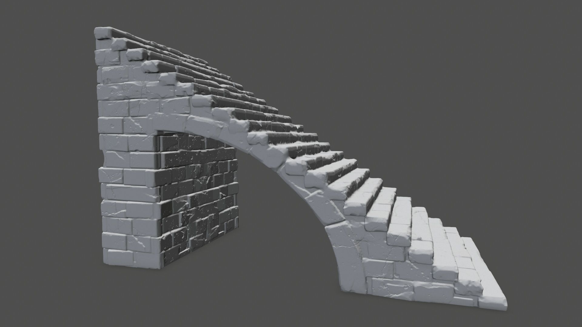 escalera in snow pasos caso estelar roca antiguo rock rocas acantilado montar montaña musgo mosy arena desierto bosque juegos juguetes juego accesorios 3D print model - Mito3D