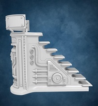 escadas 3d impressão modelo 3dprint Guerra Estrelas necromunda martelo guerra terreno espalhar scifi jogo jogos w40k 40k nave espacial brinquedos borda 3d print model - Mito3D