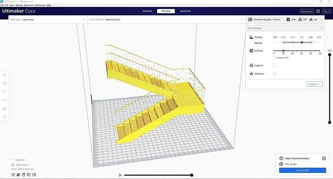 escaliers 3d impression architecture art progrès bois intérieur Entreprise maison 3D print model - Mito3D