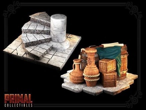 stairs barricade - supplies masters dungeons quest furniture rpg heroquest dugeonsanddragons miniature boardgame games toys board 3d print model - Mito3D