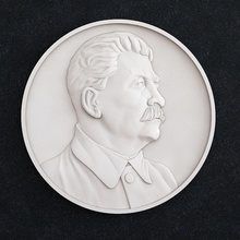 stalin medallion portrait of joseph vissarionovich sculpture museum gallery man leader people art sculptures 3d print model - Mito3D