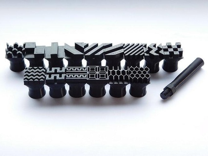 Briefmarken Keramik Muster einstellen 2 Lehm Stempel Pflanzen Werkzeuge Kreativität Laub Handwerk Hobby DIY Hand 3d print model - Mito3D