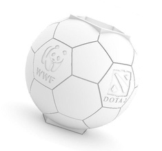 in piedi esport calcio palla pentagono gioco sfera sport logo giocattolo divertente isolato giochi giocattoli gadget 3d print model - Mito3D