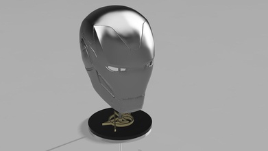 stand avengers helmets art design helmet marvel ironman mk85 helmetstand display hobby diy 3d print model - Mito3D