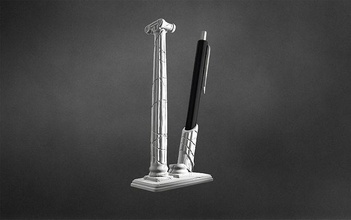 estante soporte bolígrafo interior escultura diseño moderno casa menaje accesorios decoración arquitectura columna Arte antiguo iónico capital pilar pilastra mobiliario clásico 3d print model - Mito3D