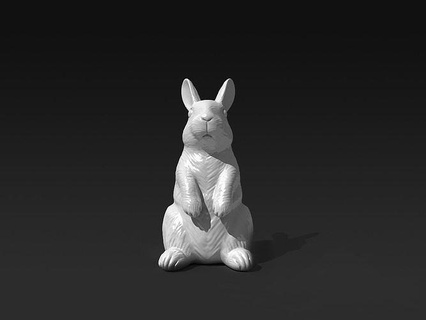 permanent lapin animal art animaux sculptures sculpture nature jouet mignonne miniatures déco figurine statue bébé classique 3d print model - Mito3D