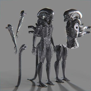 pé xenomorfo modelo estrangeiro sci fi criatura 3dprinting extraterrestre arte esculturas 3d print model - Mito3D