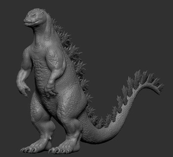 décrochage reptile dinosaure monstre dragon créature préhistorique paléontologie jurassique Godzilla kaiju gamera ultraman King Kong Jeux jouets 3d print model - Mito3D