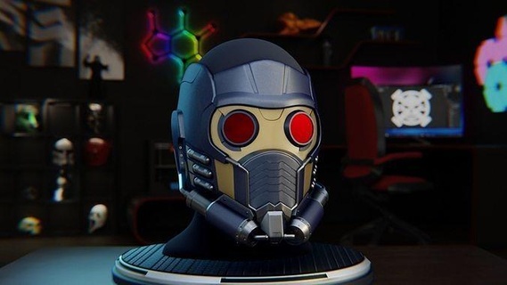 star lord Helm Wächter Galaxis Starlord 3d Modell stl Star Herr Cosplay Wunder Spiele Spielzeuge 3d print model - Mito3D