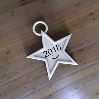 étoile Nouveau an 2018 décoration Noël christma Balle fête arbre décor 3d impression imprimable maison 3d print model - Mito3D