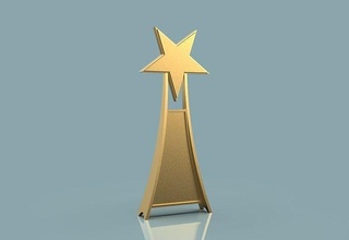 star ödül ganimet Fincan heykel madalya altın metal spor kadeh kazanan zafer tören şampiyonluk kazanmak şampiyon ev dekor 3d print model - Mito3D