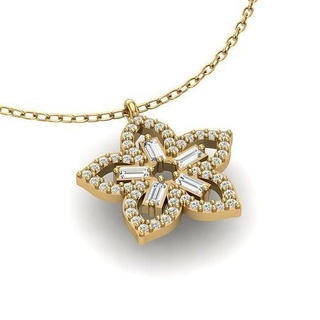 star baguette pendant star baguette pendant jewelry jewel printable necklace pendants  3d print model - Mito3D