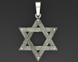 stella of david pendente collana gioielleria prezioso oro gioiello stomaco israelita ciondoli davide magendavid argento stampabile sterlina israele ebreo 3dprinting 3d print model - Mito3D