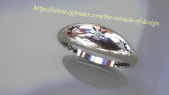 étoile diamant bague or imprimable bijoux bijou sterling brillant engagement calcul gemme saphir rubis Collier pendentif mariage anneaux 3d print model - Mito3D