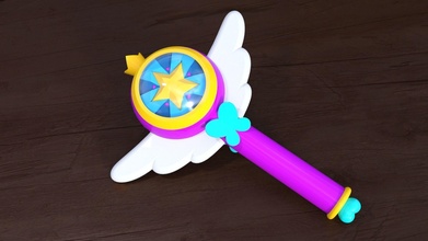star forces evil magic wand cartoon 3dprint prop cosplay model games toys butterfly 3d print model - Mito3D