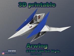 star tilki 64 lylat savaşlar arwing mccloud şahin kaygan şevkli n64 nintendo oyunlar oyun amiibo uçan uzay corneria yıldız varil gemisi dövüşçü oyuncaklar 3d print model - Mito3D