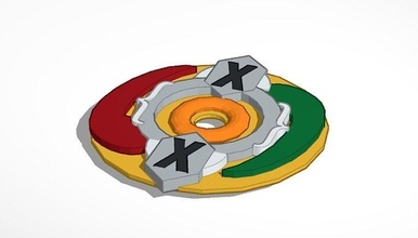 estrella geminex beyblade concepto original ventilador hvac equipo juguete juegos juguetes 3d print model - Mito3D