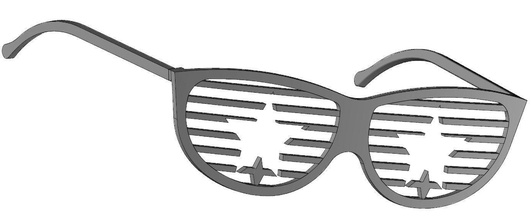 occhiali stella moda divertente notte 3d print model - Mito3D