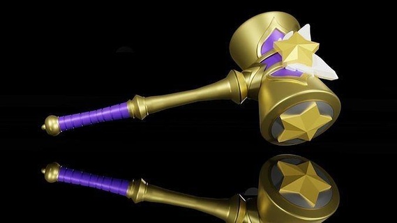 star guardian poppy hammer - league legends cosplay lux janna lulu soraka ezreal yasuo jinx leona urgot hobbie replica lol wand art sculptures 3d print model - Mito3D