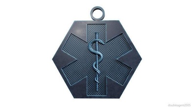 star of life - emergency medical services pendant ems science symbol snake signs logos medicine asclepius caduceus rod covid19 healthcare hygiene art 3d print model - Mito3D