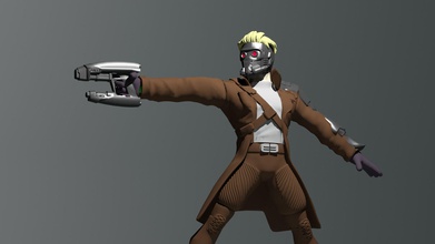 estrella señor guardián of galaxia v2 estrellas maravilla figura cifras juguetes pistola armas vengadores juegos 3d print model - Mito3D
