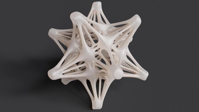 estrela internet dodecaedro pequeno estrelado vendido kepler pentagrama enfeite brinquedo estresse inquietação sólido rede voronoi geométrico resumo arte matemático 3d print model - Mito3D