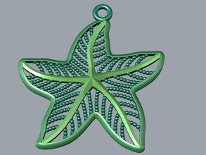 étoile pendentif bijoux étoiles or d'origine de la conception pendentifs 3d print model - Mito3D