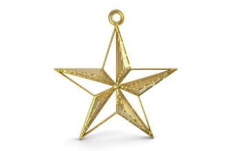 étoile pendentif bijoux art boussole 3d print model - Mito3D