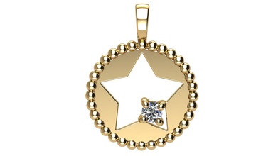 star pendant diamond jewel jewelry gold silver printable jewellery necklace platinum brilliant fashion beauty apparel pendants valentine accessory luxury 3d print model - Mito3D