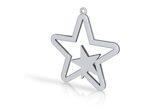 Star hängend Schmuckherausforderung Schmuck Platin Gold Juwel Anhänger 3d 3dprinting druckbar Mode Modeanhänger 3d print model - Mito3D