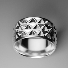 Star Ring Schmuck Kunst Silber geometrisch leuchtenden hell abstrakt Dreieck Sterling druckbar gestalten Ringe 3d drucken Modellieren parametrisch 3d print model - Mito3D