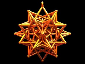 stella in asta pendente 3dprinting struttura voronoi natale sfida arte matematico 3d print model - Mito3D