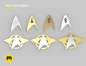 star trek insignia badges sci fi equpment hulls starfeet games toys game accessories 3d print model - Mito3D
