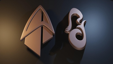 star trek picard - badges riker commander admiral captain data synth badge insignia communicator games toys cosplay costume prop 3d print model - Mito3D