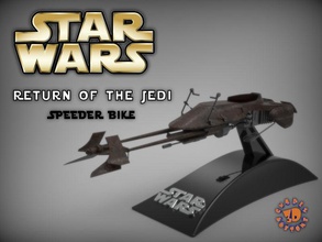 star wars - return of jedi speeder bike hover jumpspeeders swoops phantom menace universe science fiction spacecraft games toys 3d print model - Mito3D