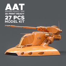 star savaşlar aat savaş tank 3d yazdır hazır model takım yıldız savaşları 3dprint 3dprintready scalemdoel yazdırılabilir kendin yap hobi kostüm oyunu kiti oyuncak bilimkurgu uzay 1 klon askeri 3d print model - Mito3D