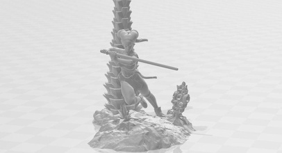 star kriege aayla sichern skulptur krieg sterne zahl spiele spielzeuge 3d print model - Mito3D