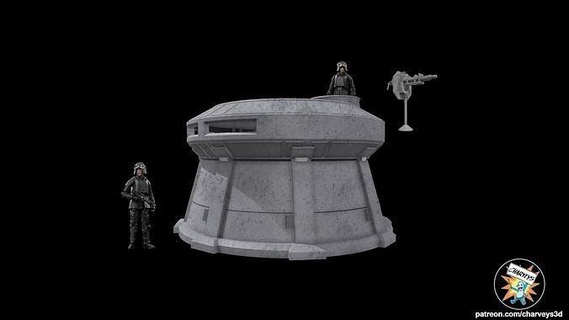 star wars aldhani imperial bunker action figures starwars andor kenner hasbro vintagecollection blackseries 112scale 118scale toycollectinng actionfigures games toys 3d print model - Mito3D