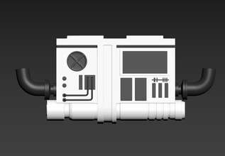 star wars aotc clone trooper pilot chest box art 3d print model - Mito3D