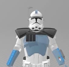 star wars arc clone trooper fives armor phase 2 bf2 phase2 art 3d print model - Mito3D
