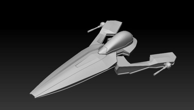 star savaşlar aurek sınıf a wing yıldız savaşçısı uzay gemisi aracı kanat bilim fi uzay oyunlar oyuncaklar minyatürler araçlar 3d print model - Mito3D