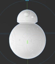 estrella guerras bb 8 droide Perfecto res 3d impresión expediente guerra Galaxias bb8 pelota conformado retro planeta robot Arte Darth Vader Kyloren boba Fett mandaloriano Lucasfilm ciencia ficción 3d print model - Mito3D