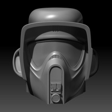 stella guerre motociclista scout casco 3d stampabile modello sw cosplay gioco costume maschera airsoft visiera sith clone passatempo fai stormtrooper 3d print model - Mito3D